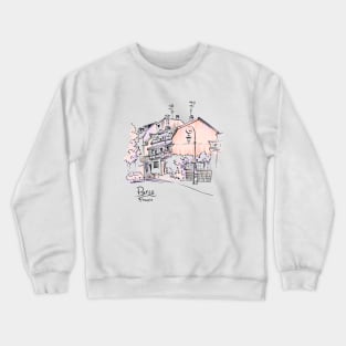 Typical Parisian house, France Crewneck Sweatshirt